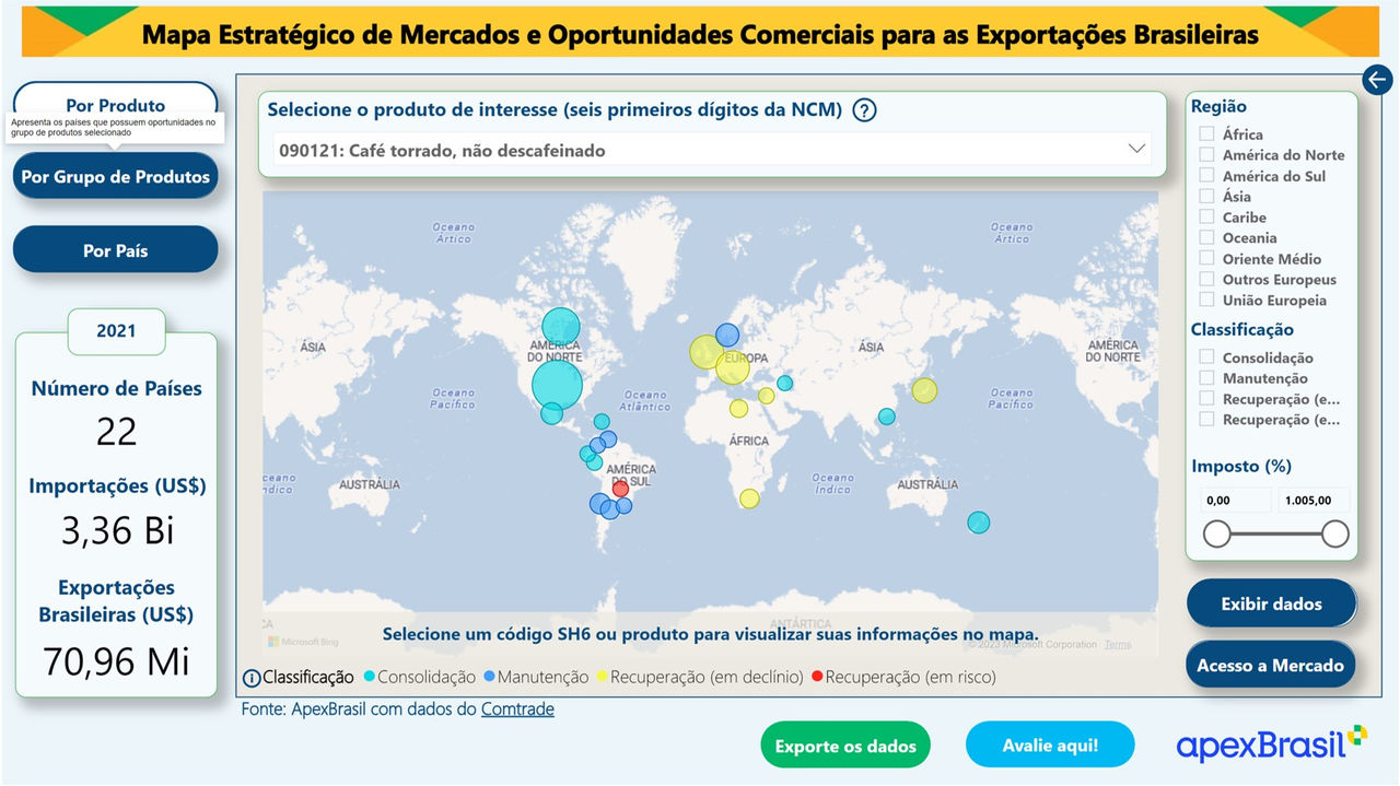 MAPA DE OPORTUNIDADES PARA AS EXPORTAÇÕES GLOBAIS